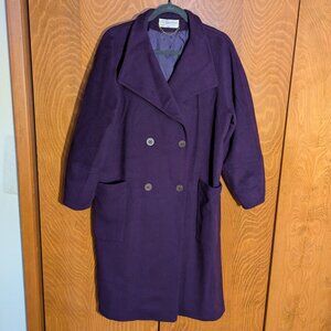Pavilion Petite purple wool trench coat